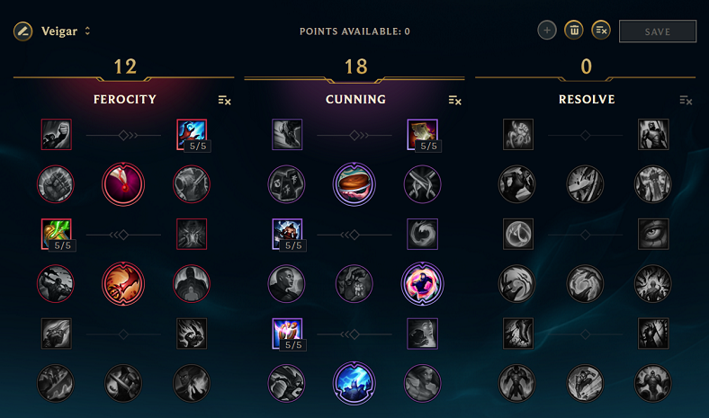Veigar Masteries